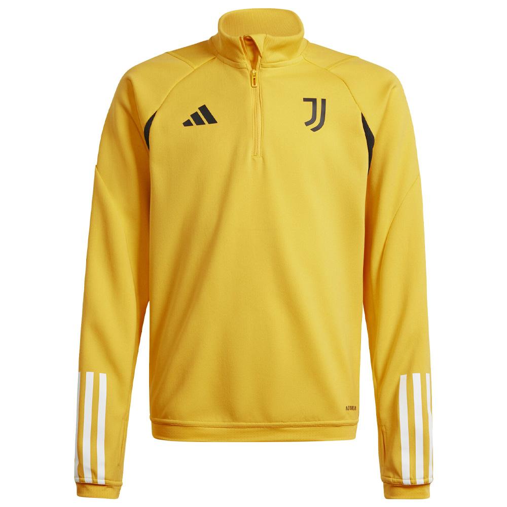 Juventus Children's yellow 1/4 zip sweatshirt Adidas 2023 affordable