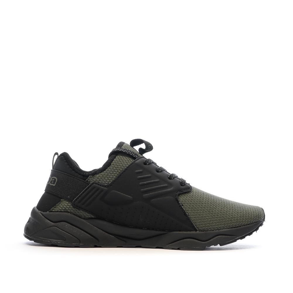 Schwarze/Khaki Jungen Sneakers Kappa San Puerto Lace Ansicht 2
