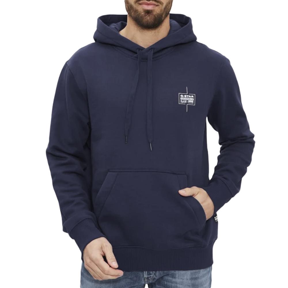 Herren-Sweatshirt in Marineblau mit Kapuze und G-Star RAW-Logo günstig