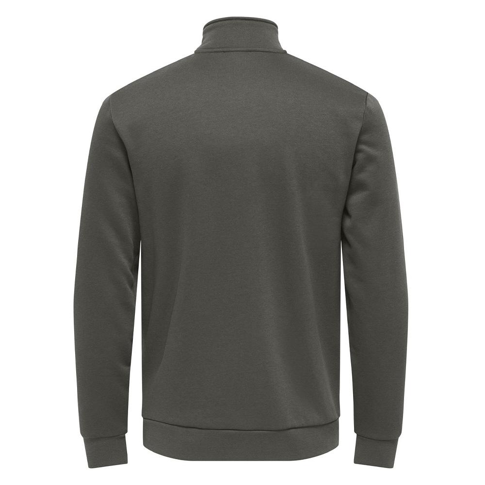Sudadera gris oscuro para hombre Only & Sons Chases ver 2