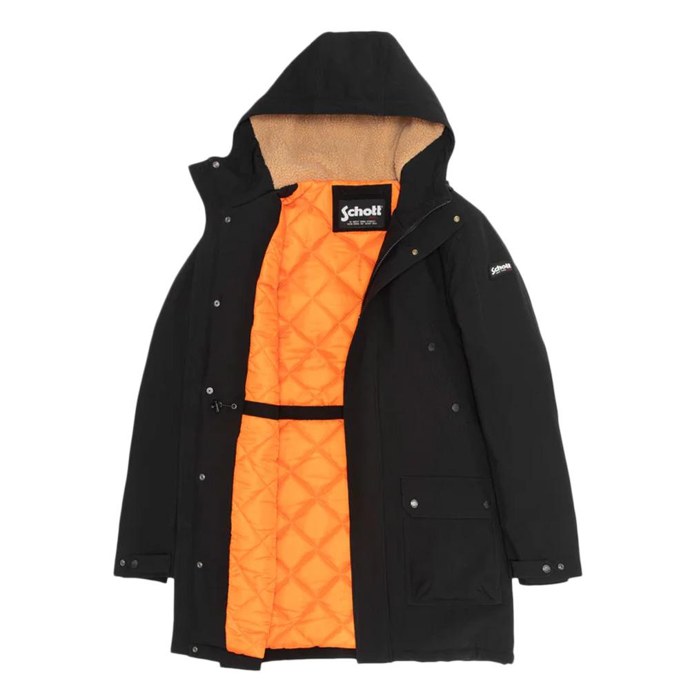 Parkas Noir Homme Schott Parka Fixe Doublee Sherpa vue 3
