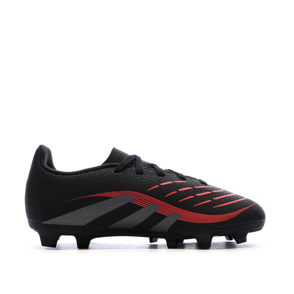 Chaussures de football Noires/Rouges Garçon Adidas Predator vue 2
