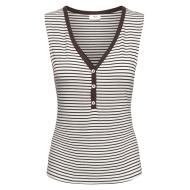 Camiseta sin mangas a rayas negra y blanca para mujer JDY Sissy