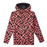 Abrigo O'Neill Ridge Anorak negro/rosa de niña barato