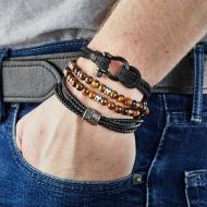 Bracelet Noir Geographical Norway Tresses Motif vue 3