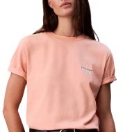 Lote de 2 camisetas de mujer rosa/blanco Calvin Klein Jeans Monologo ver 2