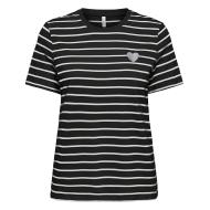 Black/White Striped T-shirt for Women by Only Liva affordable