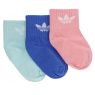x3 calcetines tobilleros infantiles Adidas rosa/verde/azul para niñas ver 2