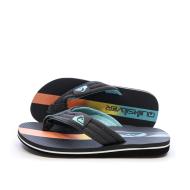 Tongs Bleu/Noir Garçon Quiksilver Molo Layback pas cher