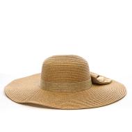 Camel-coloured floppy hat by Via Lorenzo SPCH1511