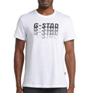 Weißes Herren-T-Shirt von G-Star RAW, ausgewaschen