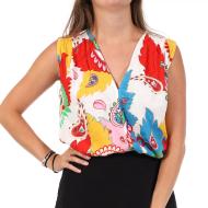 Blouse Blanc/Bleu Femme Les Tropéziennes Mayabay pas cher