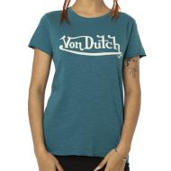 Women's Turquoise T-shirt Von Dutch Slub affordable