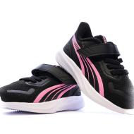 Baskets Noir/Rose Fille Puma Pounce Ac+ vue 7
