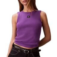 Women's Purple Tank Top Calvin Klein Jeans A Woven Label