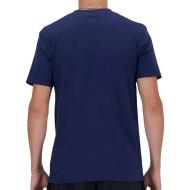 Herren Marine T-Shirt New Balance Stacked Logo Ansicht 2