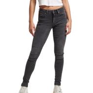 Jean Skinny Noir Femme Superdry Mid Rise