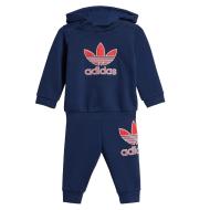 Sudadera con capucha de chándal Adidas para niño en azul marino y rojo barato