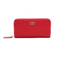 Portefeuille Rouge Femme Lacoste Money Pieces Concept pas cher