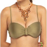 Sun Project Women's Khaki Bandeau Bikini Top