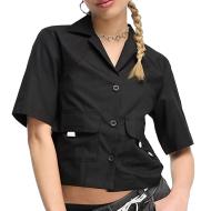 Women's Black Short Sleeve Shirt The North Face Boxy affordable