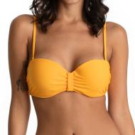 Sun Project Damen Gelb Bandeau Bikini Oberteil
