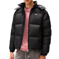 Schwarze Daunenjacke Männlich Tommy Hilfiger Alaska günstig