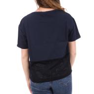 Women's Navy T-Shirt Le Coq Sportif Loose Photo of the Espace des Marques %store% store - view of %key%