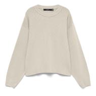 Pull Beige Femme Vero Moda Gold Lux vue 2