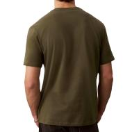 T-Shirt Kaki Foncé Homme Calvin Klein Jeans Badge L4G vue 2