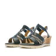 Sandalias de cuña Relife Jinkat azules para mujer ver 6