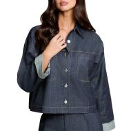 Veste en jean Bleu Brut Femme Morgan JAMES pas cher