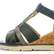 Sandalias de cuña Relife Jinkat azules para mujer ver 7