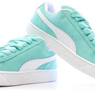 Baskets Turquoise/Blanc Homme Puma Suede XL vue 7