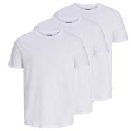 x3 T-Shirts Blanc Homme Jack & Jones Underwear pas cher