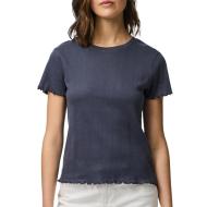 Camiseta de mujer azul marino Pieces Marie barato
