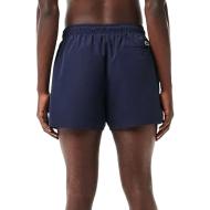 Lacoste Herren-Badeshorts in Marineblau mit Krokodil-Print Ansicht 2