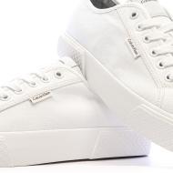 Zapatillas blancas de hombre Calvin Klein Jeans con cordones ver 7