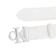 Cinturón Calvin Klein Jeans Hebilla Mujer Blanco ver 2