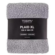 Light Grey Check Today Teddy Charcoal 130x180 cm Photo of the Espace des Marques %store% store - view of %key%
