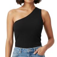 Camiseta negra de mujer Pieces Cruka barato