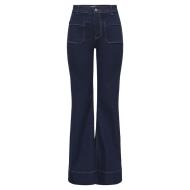 Jean Flared Bleu Foncé Only Cypress Rinse pas cher