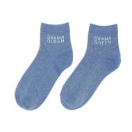 Chaussettes Bleu Femme Stella Green DRAMA QUEEN