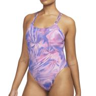 Damen Nike Spiderback Einteiliger Badeanzug Violett günstig