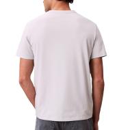 T-Shirt Gris Clair Homme Calvin Klein Jeans Badge L4G vue 2