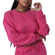 Women's Pink Fushia Sweat Top Project X Paris F212103 affordable