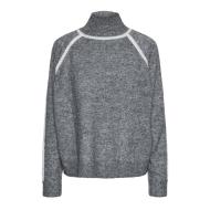 Pieces Lola Jersey Gris/Blanco Mujer