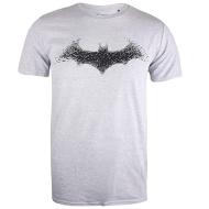 Graues Herren-T-Shirt mit DC Comics Bat-Logo Ansicht 2