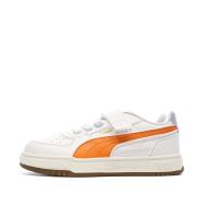 Weiß-orangefarbene Puma Caven III Retro-Sneaker für Jungen günstig