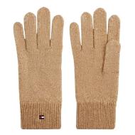 Women's Beige Gloves Tommy Hilfiger Flag Fluffy